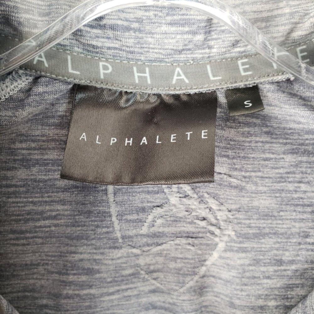 Alphalete Long Sleeve Seamless 1/4 Zip Top Heathered Gray size S Athleisure Gym - Picture 4 of 12